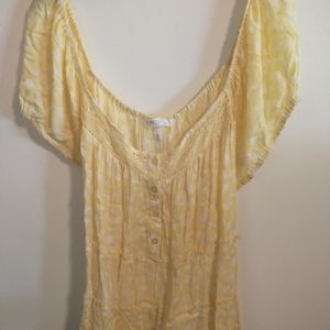 Planet Gold Plus Size 4x, Cap Sleeve Boho Peasant Blouse, NWT